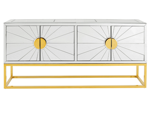 QUEEN - Mirrored glass and MDF sideboard with doors _ KARE Design